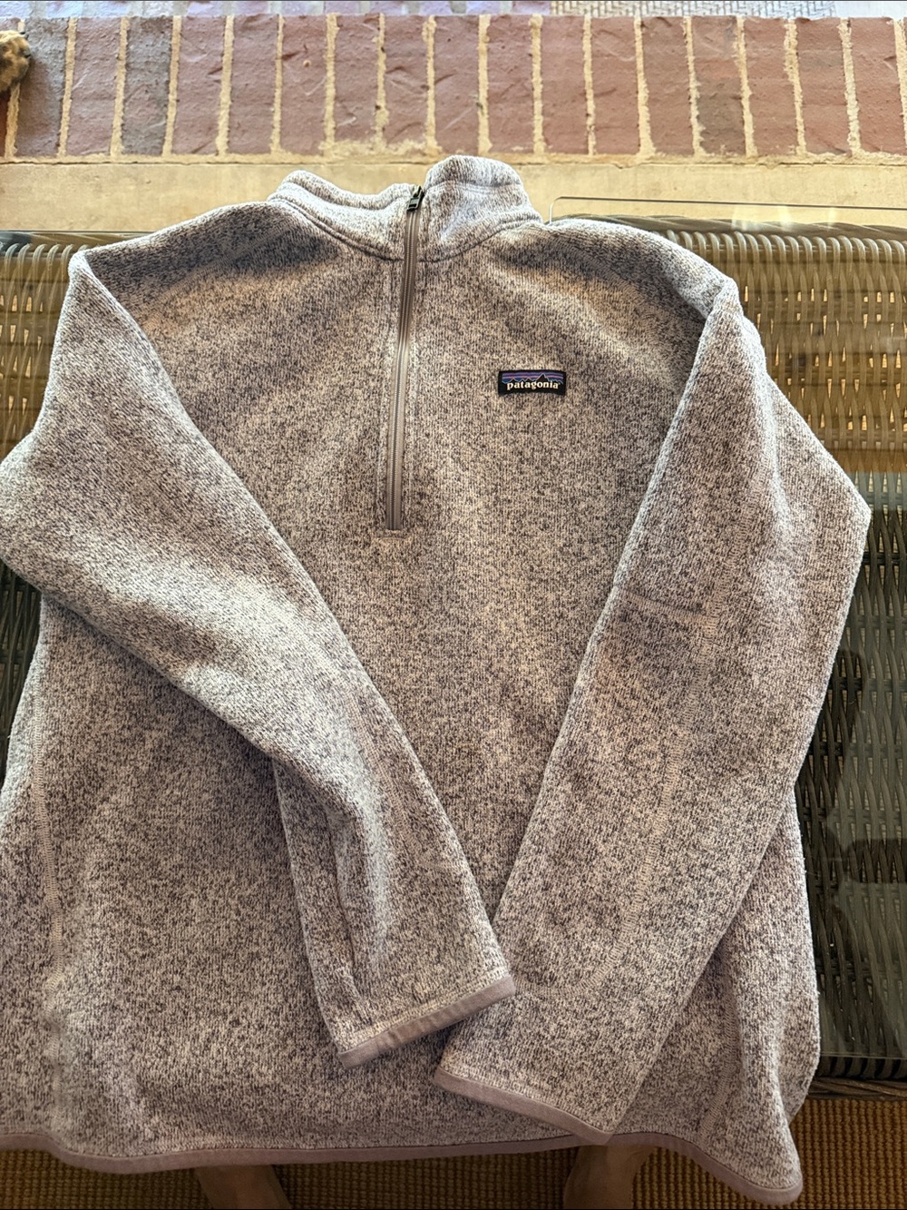 Patagonia women's Heather Gray Zip-Up Fleece Pullover